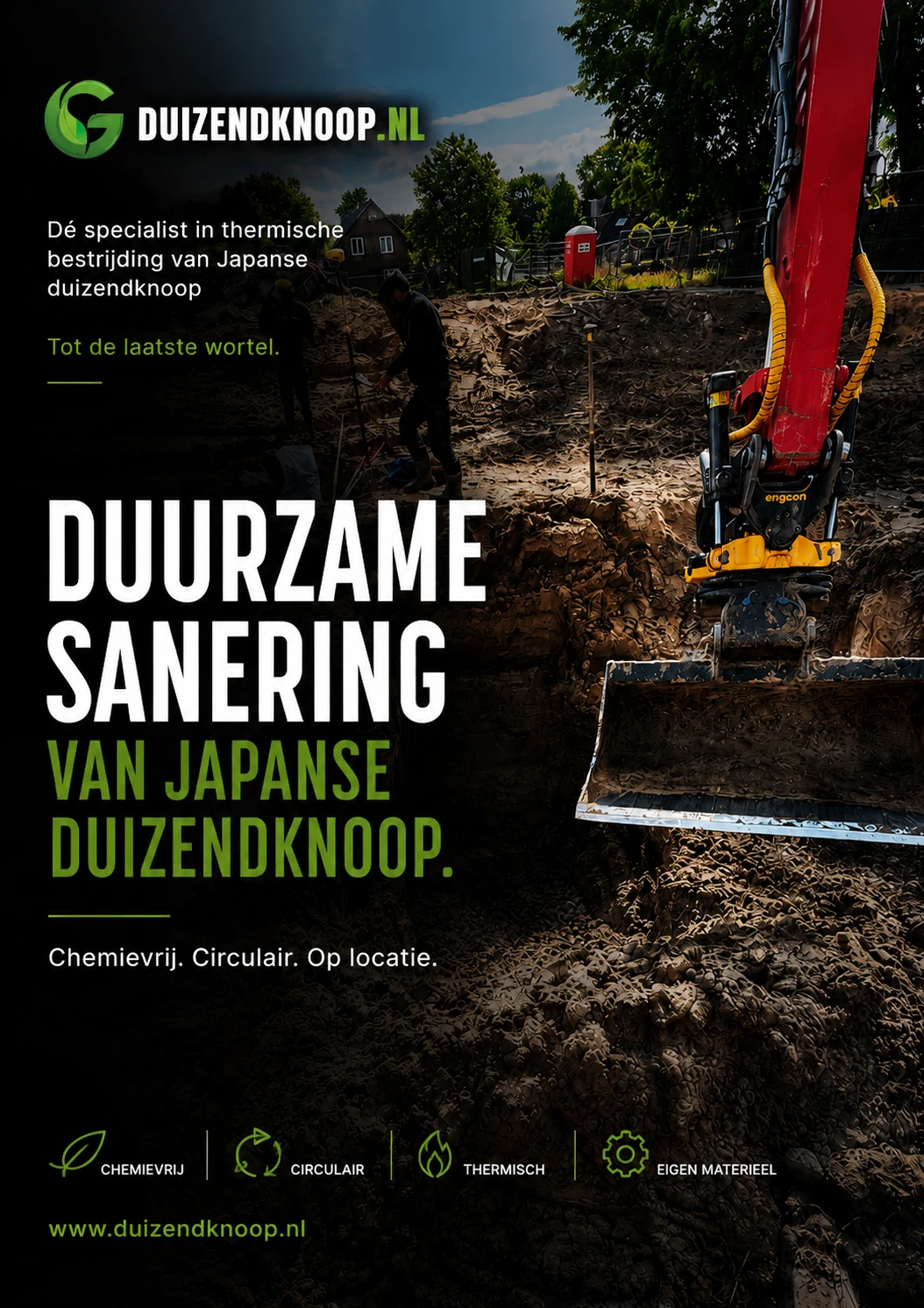 Duurzame sanering van Japanse duizendknoop